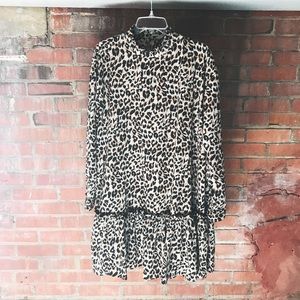 ASOS Leopard Smock Dress NWT Size 10